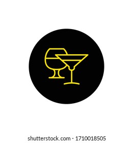 cocktail icon vector illustration flat 