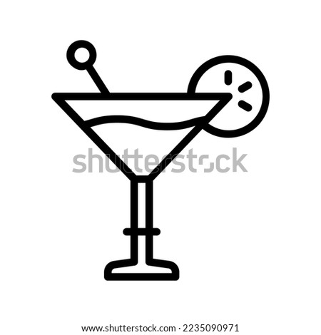 Cocktail icon vector illustration logo template isolated on white background