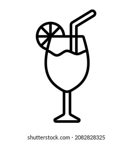 Cocktailsymbol, Vektorbild. Kann auch für Web-Apps, mobile Apps und Printmedien verwendet werden.