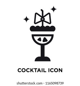 Cocktail icon vector isolated on white background, Cocktail transparent sign , celebration pictograms