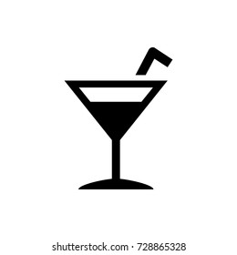 Cocktail Icon Vector Isolated On White Background