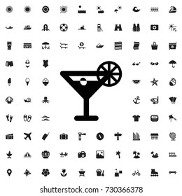 Cocktail icon. vector isolated icon for web and mobile on white background.. set of filled summer icons.