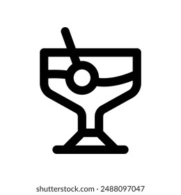 Cocktail-Symbol. Vektorgrafik-Linie-Symbol für Ihre Website, Handy, Präsentation und Logo-Design.