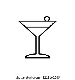 Cocktail icon vector logo template.