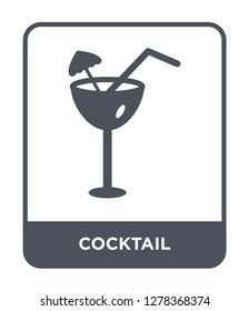 cocktail icon vector on white background, cocktail trendy filled icons from Brazilia collection, cocktail vector illustration