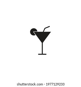 cocktail icon vector on a white background