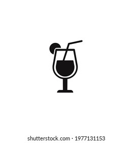 cocktail icon vector on a white background