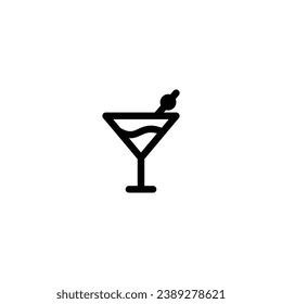 Cocktail icon vector. outline icon For Web and mobile apps