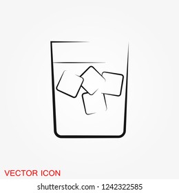 Cocktail icon vector, pictogram isolated on background. Symbol, logo illustration.
