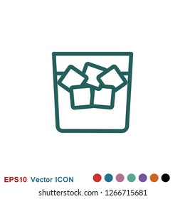 Cocktail icon vector, pictogram isolated on background. Symbol, logo illustration.