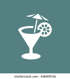 Cocktail icon vector sign.