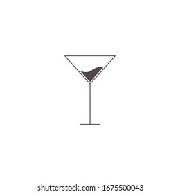 cocktail Icon vector sign isolated for graphic and web design. cocktail symbol template color editable on white background.