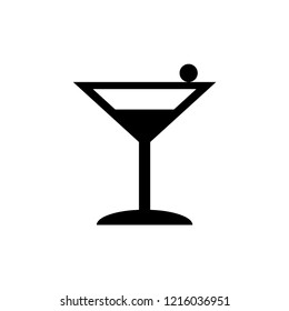 Cocktail icon vector sign pictogram isolated on white. Symbol, logo illustration.