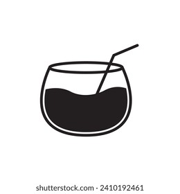 cocktail icon vector template illustration logo design