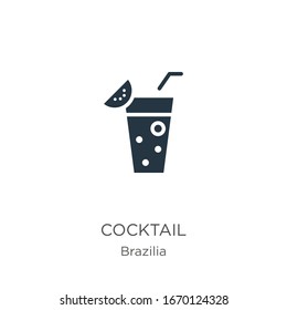 Cocktail icon vector. Trendy flat cocktail icon from brazilia collection isolated on white background. Vector illustration can be used for web and mobile graphic design, logo, eps10