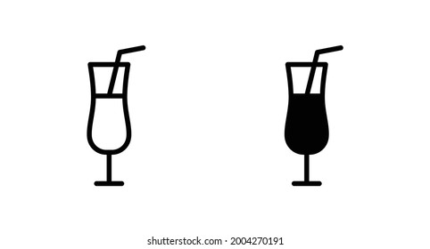 Cocktail icon vector for web, computer and mobile app