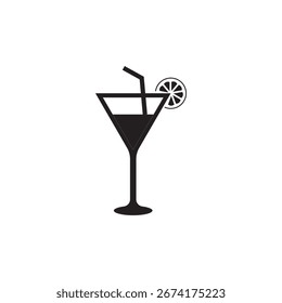 Vector de cóctel para Web, computadora y App móvil.