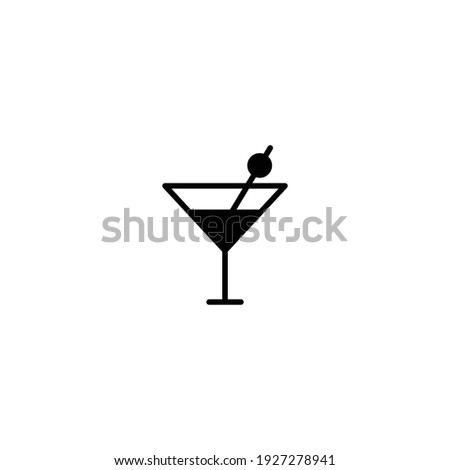 Cocktail icon vector for web, computer and mobile app