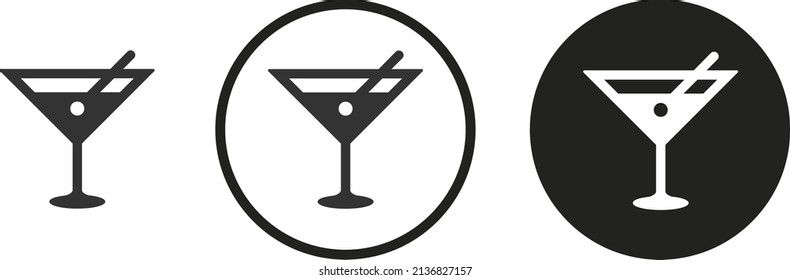 Cocktail icon . web icon set .vector illustration