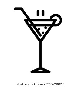 Cocktail icon. Welcome drink icon. Simple element symbol for template design. Can be used for website and mobile application. Vector illustration.