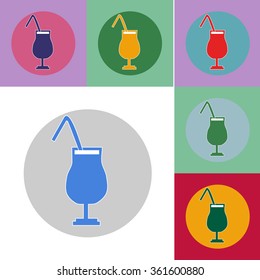 Cocktail icon,eps 10