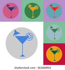 Cocktail icon,eps 10