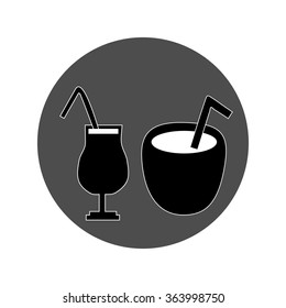 Cocktail icon,eps 10