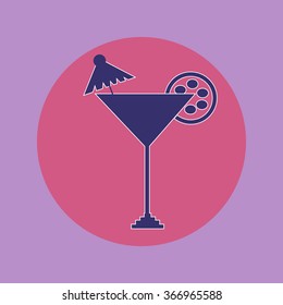 Cocktail icon,eps 10