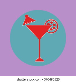 Cocktail icon,eps 10