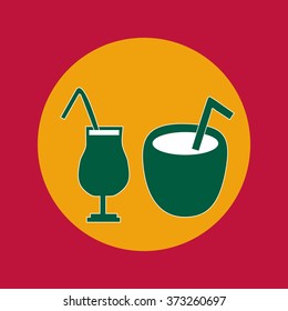Cocktail icon,eps 10