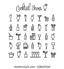 Cocktail Icons.