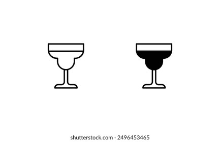 Conjunto de iconos de cóctel Vector Ilustración de stock