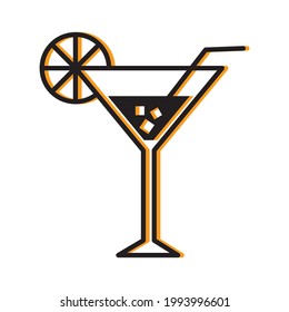 Cocktail icons symbol vector elements for infographic web