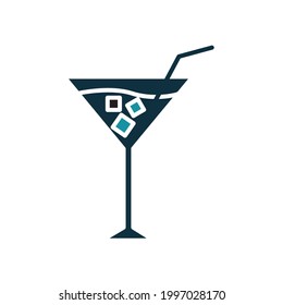 
Cocktail icons symbol vector elements for infographic web