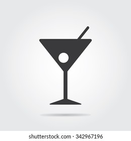 Cocktail icons. Vector illustration flat design.