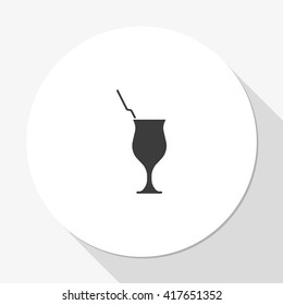 Cocktail illustration. Glass icon.