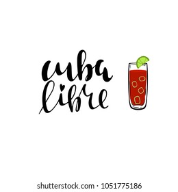 cocktail illustration with name