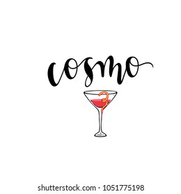 cocktail illustration with name