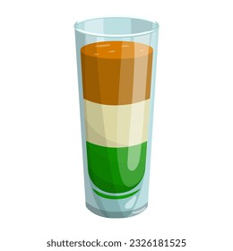 Cocktail Irish flag. vector illustration on a white background.