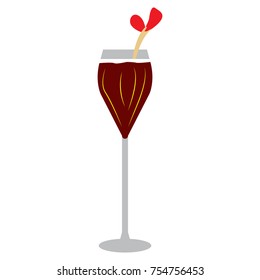 Cocktail isolated on white background, Vector illustration