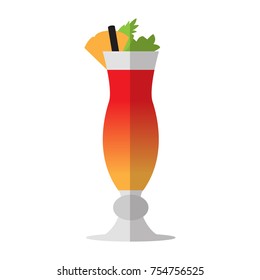 Cocktail isolated on white background, Vector illustration
