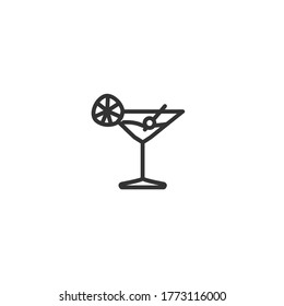 Cocktail isolated vector line icon for mobile concept and web apps design