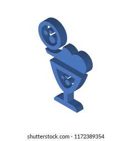 Cocktail isometric left top view 3D icon