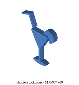Cocktail isometric left top view 3D icon