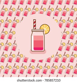 cocktail in a jar illustration