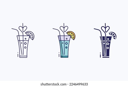 Cocktail juice icon vector illustration