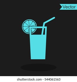 Cocktail or juice vector icon.