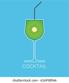 Cocktail with kiwi
