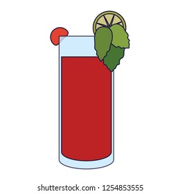 cocktail with lemon and cherry