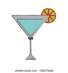 cocktail with lemon garnish icon image